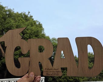 Personalized Wooden Graduation Guestbook Alternative, Signature Plaque