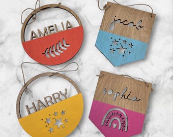 Personalized Wooden Name Sign: Kids Room Decor