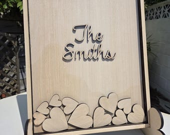 Personalized Wedding Drop Box Guest Book: Unique Keepsake Memory Box