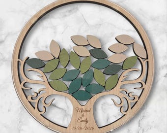 Personalized Wedding Drop Box Guest Book Alternative: Laser-Cut Keepsake