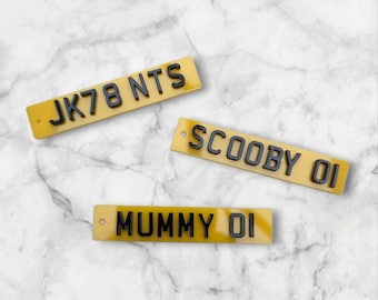 Personalized 4D Number Plate Keyring: Custom Car Registration Keychain