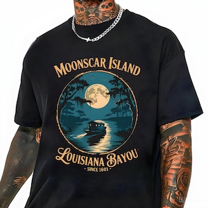 Moonscar Island Tee Shirt, Halloween Gift, 90s Nostalgia, Retro Halloween, Oversized Tee