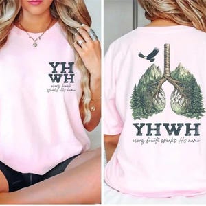 YHWH Lungs Christian Shirt, Every Breath Speak His Name T-Shirt, Faith Apparel Shirt, YHWH Lungs Shirts, Christian Shirts, Faith Tee