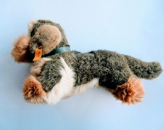 Steiff Vintage Raudi Rowdy Dachshund Dog Stuffed Toy 4151/25 With Stud and Tag