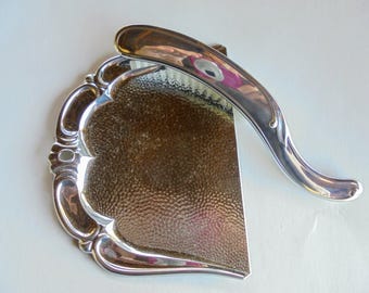 Vintage French Silver Plated Crumb Sweeper Set – Table Top Dustpan and Brush