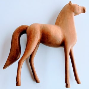 Solid Wooden Hand Made Horse Freestanding