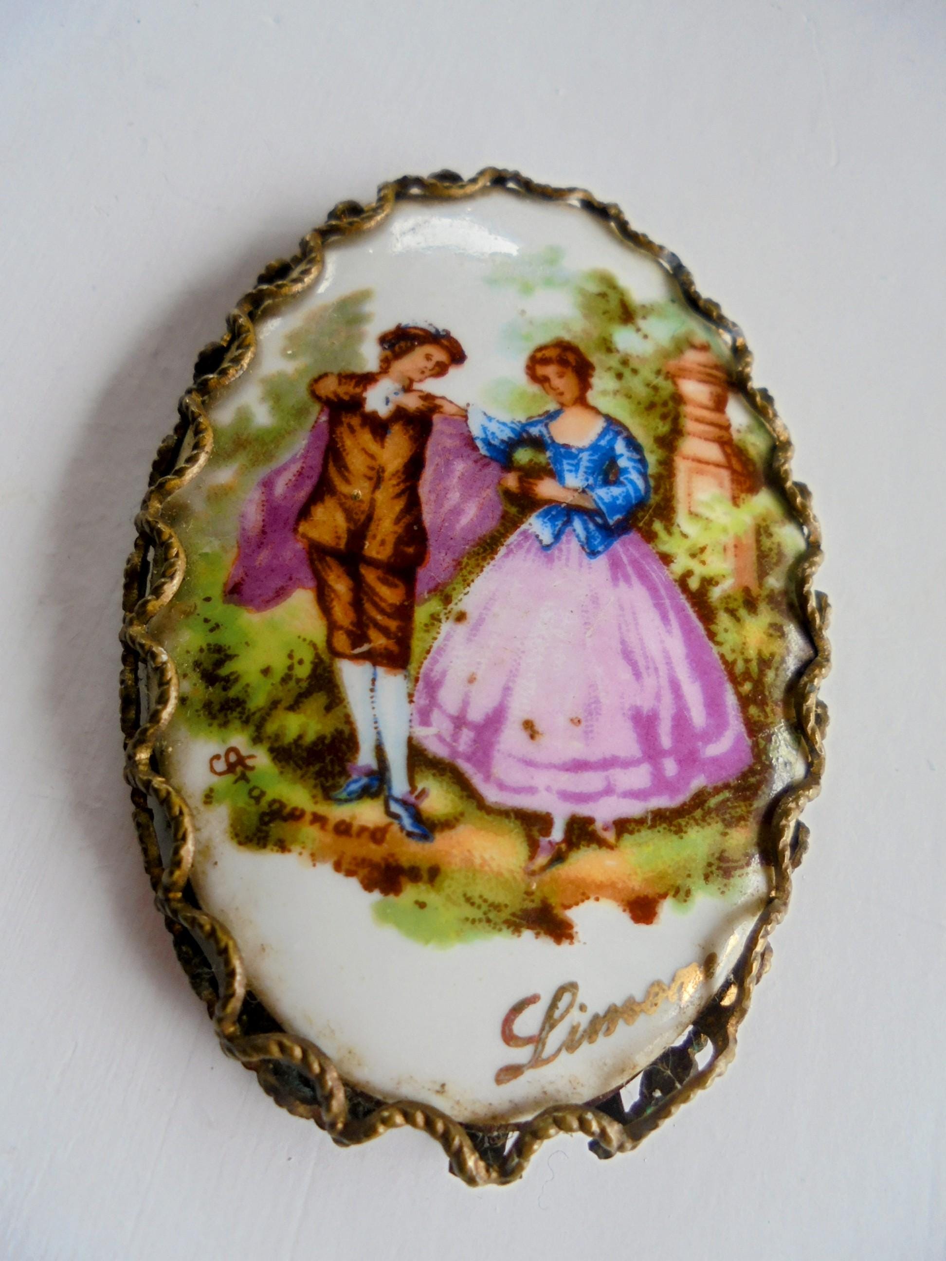 Antique Hand Mirror Limoges - Etsy