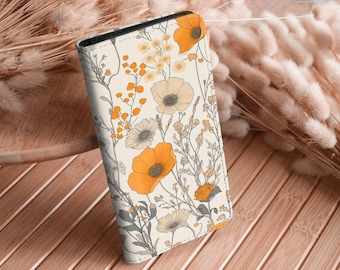 Mohnblumen-Geldbörsenhülle für Google Pixel 9a, 10 Pro, 9, 8, 8a, 7, 7a, 6, Flip-Kartenhalter-Hülle, Moto G Power 2026 Edge 60 Stylus hh004