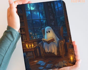 Custodia per iPad Ghost Library da 12,9" 10,2" 10,9" 11" iPad Pro 2025 iPad Air 4 5 6, custodia per iPad Mini 6 7, custodia magnetica per iPad 10a, 9a e 8a generazione hhi009
