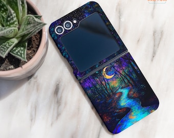 Moon river tough case for Galaxy Z Flip7 Samsung Z Flip 7 FE magic forest Samsung Z Flip 6 Galaxy Z Flip 6 protective cover Flip6 gift hh008