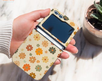 Pastel flower tough case for Galaxy Z Flip7 Samsung Z Flip 6 Galaxy Z Flip 6 Samsung Z Flip 7 FE protective botanical cover Flip6 gift hh013