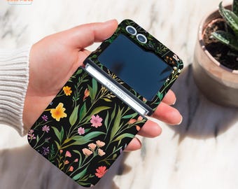 Wild flower tough case for Galaxy Z Flip7 Samsung Z Flip 7 FE Samsung Z Flip 6 Galaxy Z Flip 6 botanical protective cover Flip6 gift hh011