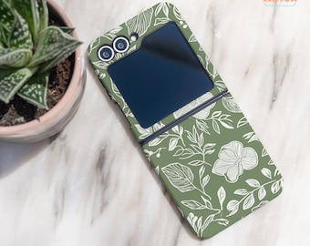 Pastel floral case for Samsung Z Flip 7 FE Galaxy Z Flip7 Samsung Z Flip 6 Galaxy Z Flip 6 retro protective tough cover Flip6 gift hh007