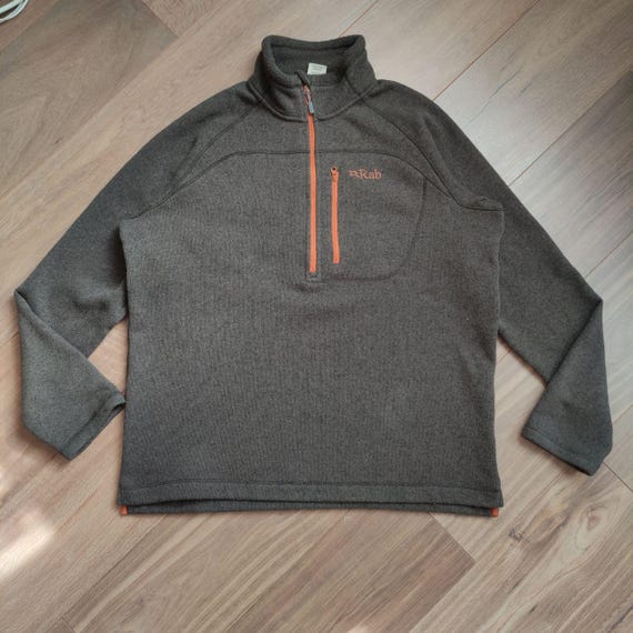 Rab, Rab Quest Men's Pull-On Half-Zip Fleece Jacket Textured Hiking Outdoor Size XL
