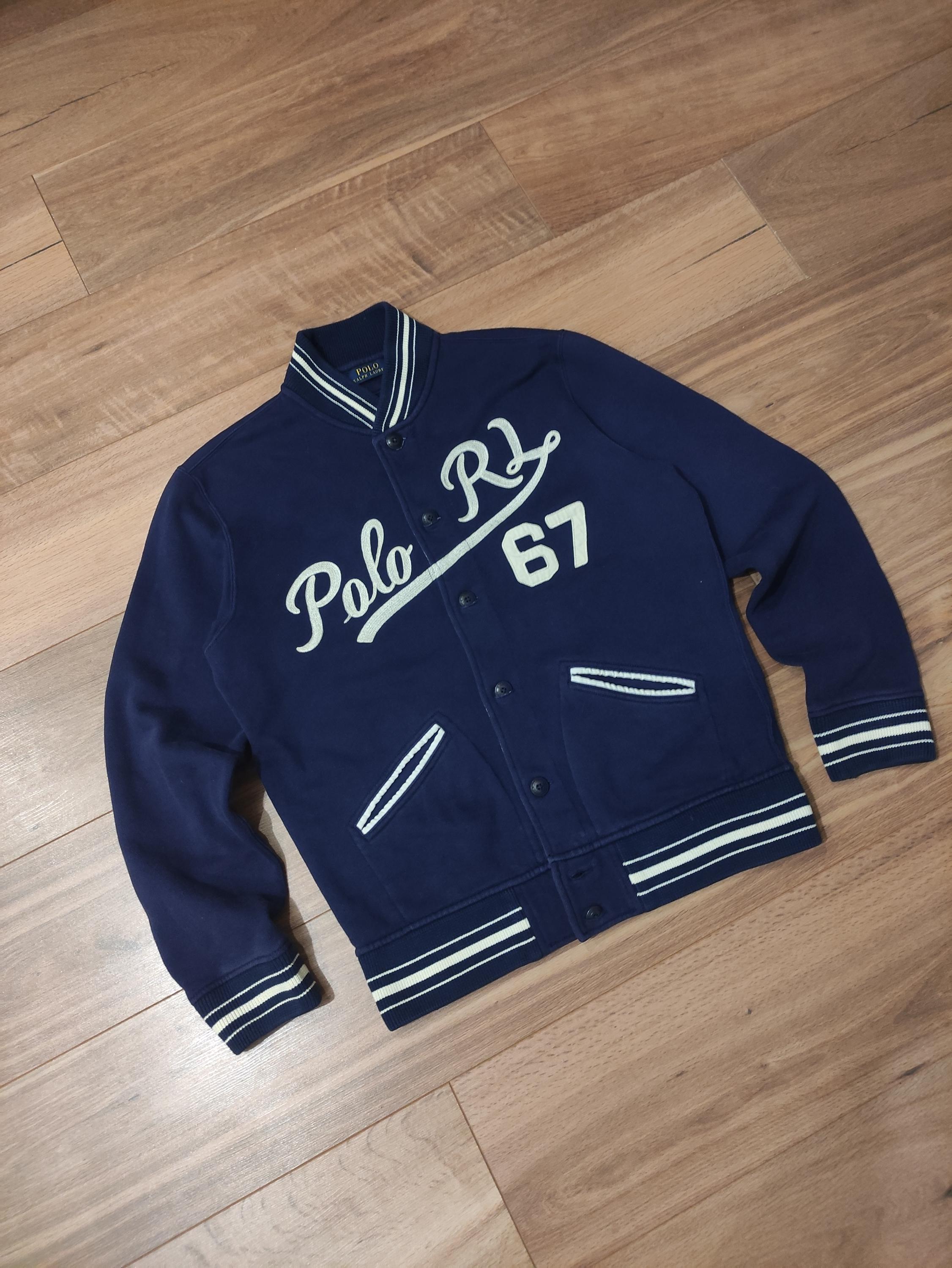 Polo Ralph Lauren 67 Varsity Track Jacket Sweater Blue Retro