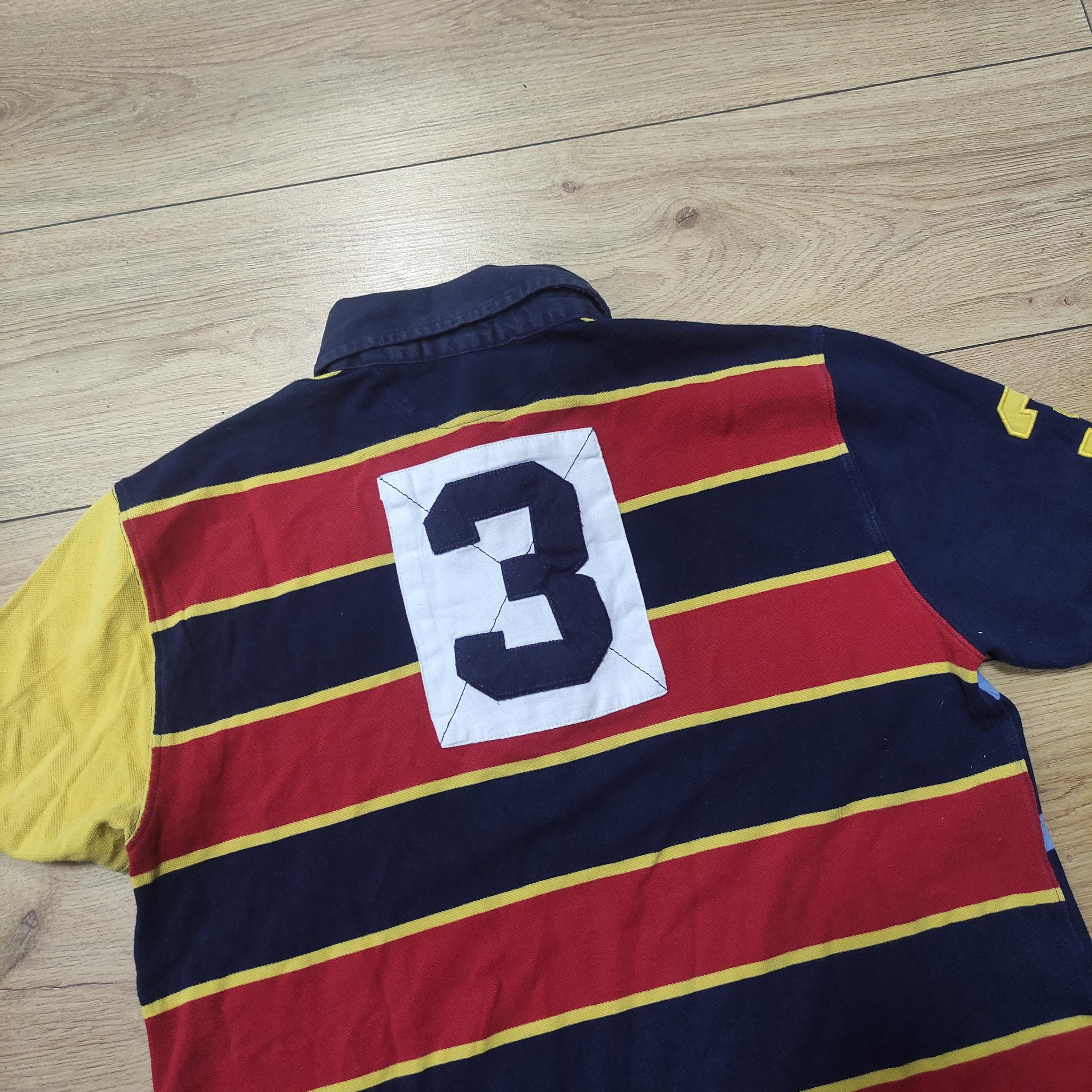 Polo Ralph Lauren Rugby Big Pony Blue Striped Polo Shirt - Boys