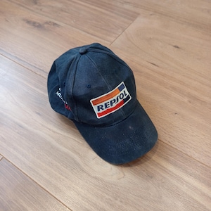 Vintage 90s Honda Repsol Racing Team Cap Big Logo Japan Motogp Hat