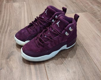Nike Air Jordan 12 Retro Bordeaux Burgundy 153265-617 Size 5Y,37.5