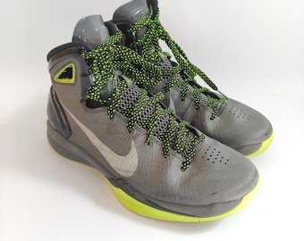 Zapatillas de baloncesto Nike Zoom Huperdunk 2010 vintage para hombre, color gris y verde, talla 9 de EE. UU.