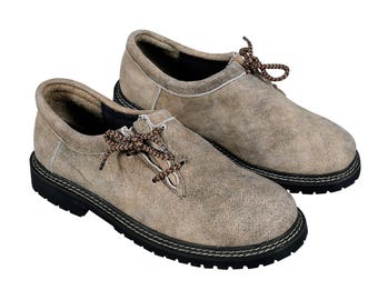 Bavarian Suede Leather Trachten Shoes: Oktoberfest Folk Festival Footwear
