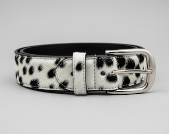 Real Cowhide Leather Belt: Unique Western Style Dress Belt