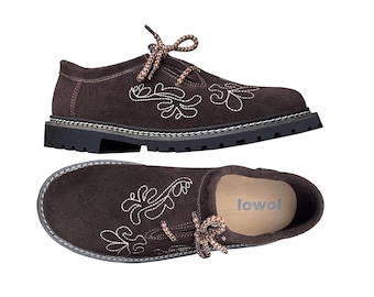 Lederhosen Shoes: Cow Suede Leather Bavarian Trachten Shoes