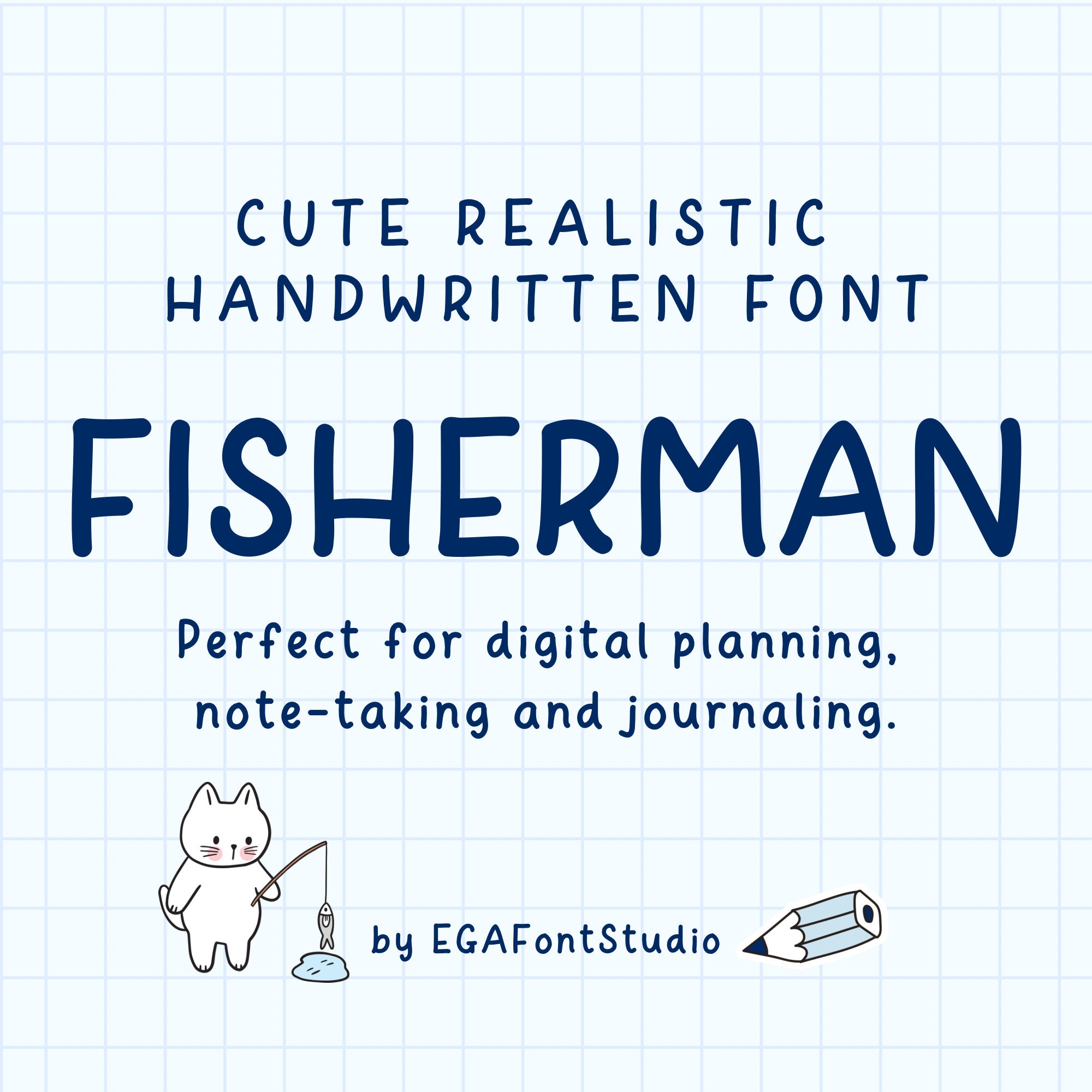 Student Notes, Neat Handwritten Font for Goodnotes, Clean Handwritten Font, Note taking font Planner, Kids Font, Neat Print Font