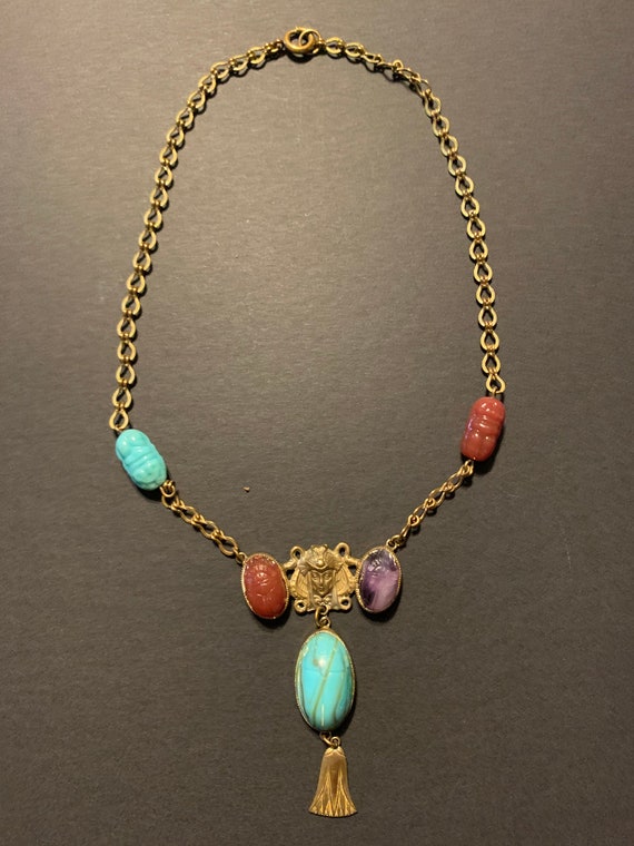 1920s Egyptian Revival Necklace - image 1