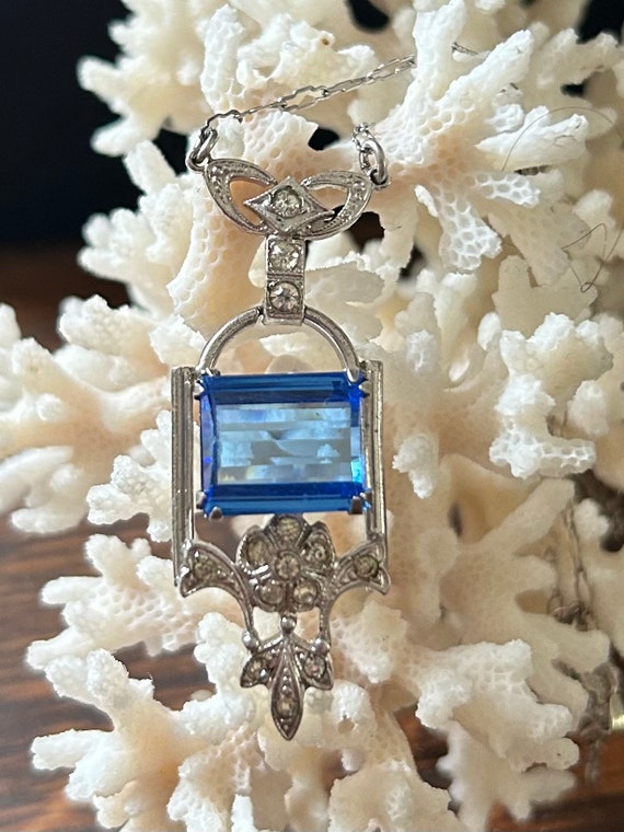 Art Deco Paste Necklace, Art Deco Choker Necklace, Br… Gem