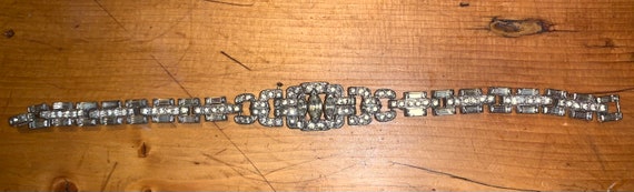 Art Deco Rhinestone Bracelet - image 2