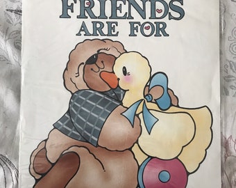 Friends Are Forever Daisy Kingdom 6429 Vintage Iron On Transfer