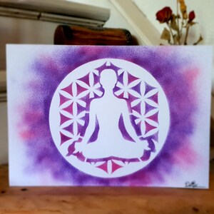 Watercolor image energy image crown chakra