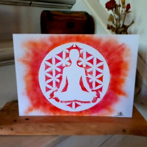 Watercolor painting energy picture root chakra