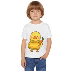 Adorable Duck Toddler T-shirt, Cute Kids Tee, Animal Shirt for Babies, Birthday Gift, Playtime Apparel, Spring Fashion