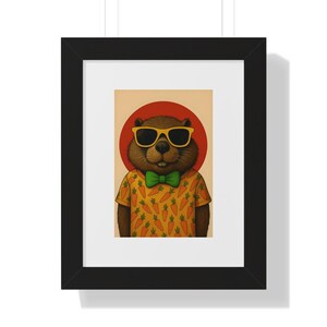 Cool Beaver Framed Poster - Fun Wall Art for Animal Lovers, Nursery Decor, Gift for Kids, Unique Home Decoration, Quirky Gift Idea