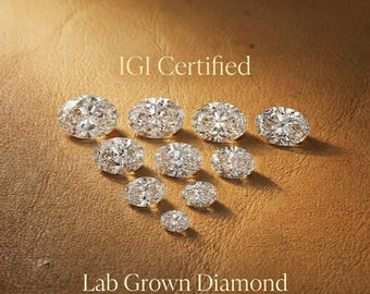 IGI-gecertificeerde ovale, in het lab gekweekte diamant | 1,00 tot 5,00 CT losse ovaal briljant voor aangepaste verlovingsring