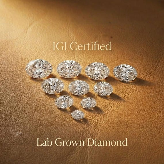 IGI Certified Oval Lab Grown Diamond | 1.00 to 5.00 CT Loose Oval Brilliant for Customized Engagement Ring