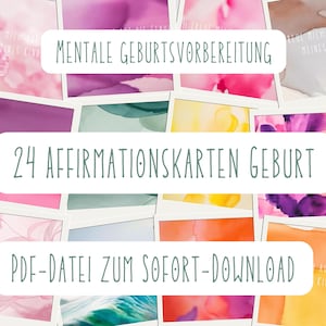 Carte di affermazione per la nascita immediata da stampare – preparazione mentale al parto per donne incinte | Ipnosi prenatale | Regalo per la futura mamma | Carte Doula