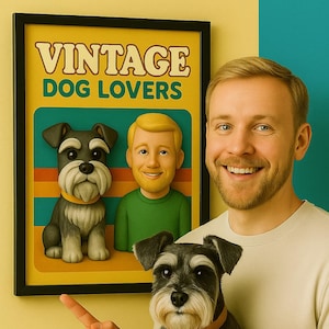 Retrato de mascota de dibujos animados a partir de una foto: figura de mascota estilo juguete, descarga digital, tarjeta de cumpleaños personalizada, regalo divertido para amantes de las mascotas.