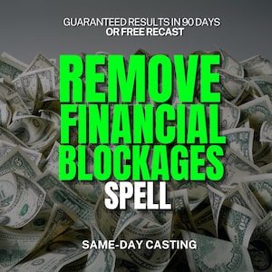 REMOVE FINANCIAL BLOCKAGES, Money Magnet, Money Spell Candle, Become Rich Spell, Fast Money Spell, Millionaire Spell, Attract Money Blessing