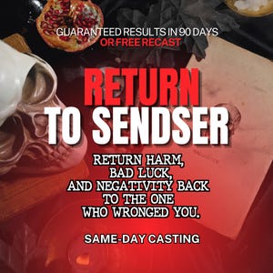 Return To Sender Spell, Reverse Curse Spell, Evil Eye Protection Spell, Back To Sender, Remove Bad Luck Spell, Curse Reversal,Reverse Spells