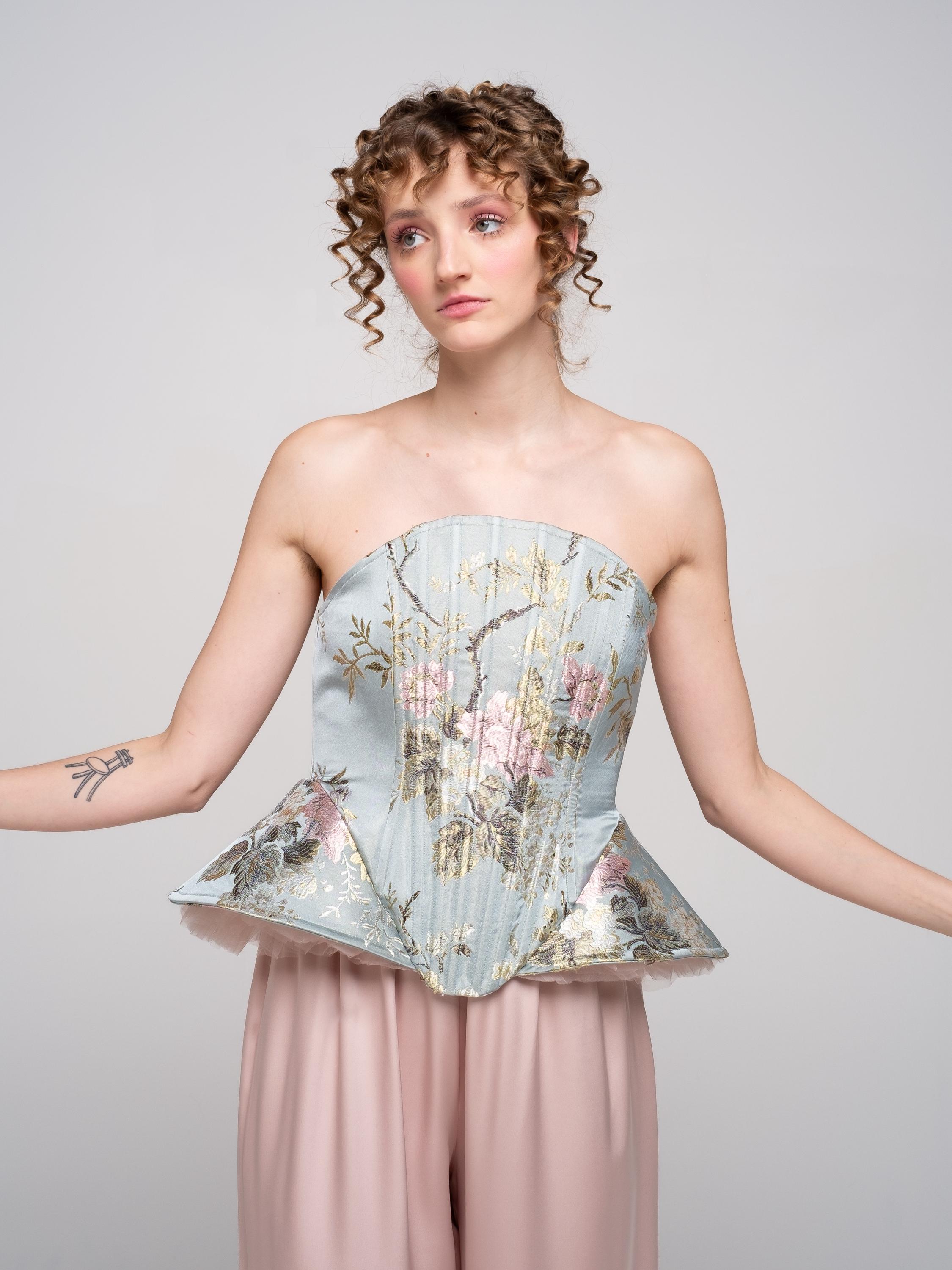 tie dye corset dress True Colors Tie-Dye Mesh Ruched Corset Maxi Dress Pink & Blue & Green / S