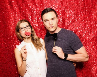 Ruby Red Sequin Photography Backdrop/Photo Booth Backdrop