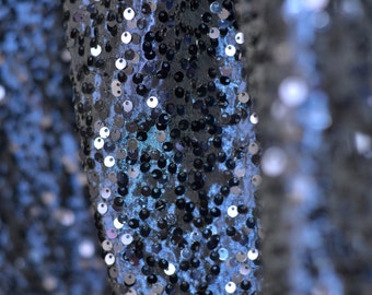 Navy Blue Shimmer Sequin Fabric Photography Backdrop