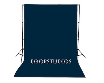 Navy Blue Solid Photography Backdrop, Seamless, Wash/Dry