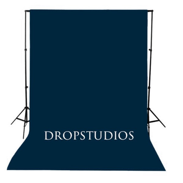Navy Blue Solid Photography Backdrop, Seamless, Wash/Dry