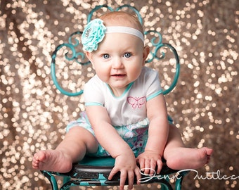 Rose Gold Shimmer Sequin Fabric Photography Backdrop