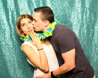 Teal Blue Sequin Photography Backdrop/Photo Booth Backdrop