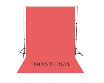 New Color!  Salmon Pink Solid Photography Backdrop, Seamless, Wash/Dry