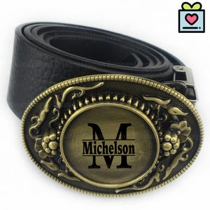 Engraved Custom Name Belt Buckle for Men, Western Belt Buckles for Weddings, Customizable Rustic Western Belt Buckle, Best Gift for Husband